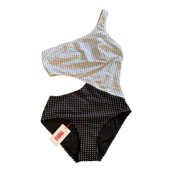 Solid & Striped The Claudia Printed Asymmetric One Piece Swimsuit NWT - Picture 3 of 8